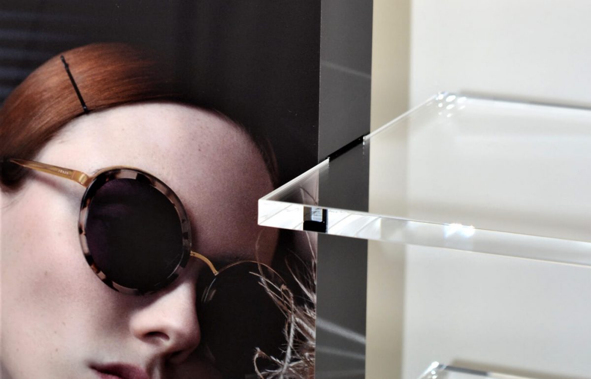 Eyewear displays for Prada