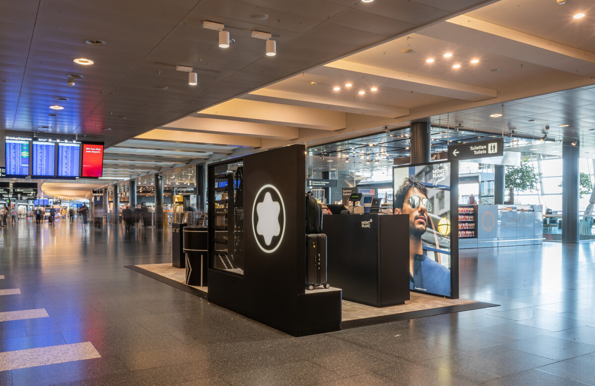 Boutique temporaire Montblanc à l’aéroport de Zurich