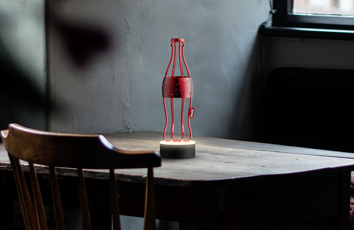 Coca-Cola Red Silhouette lamp